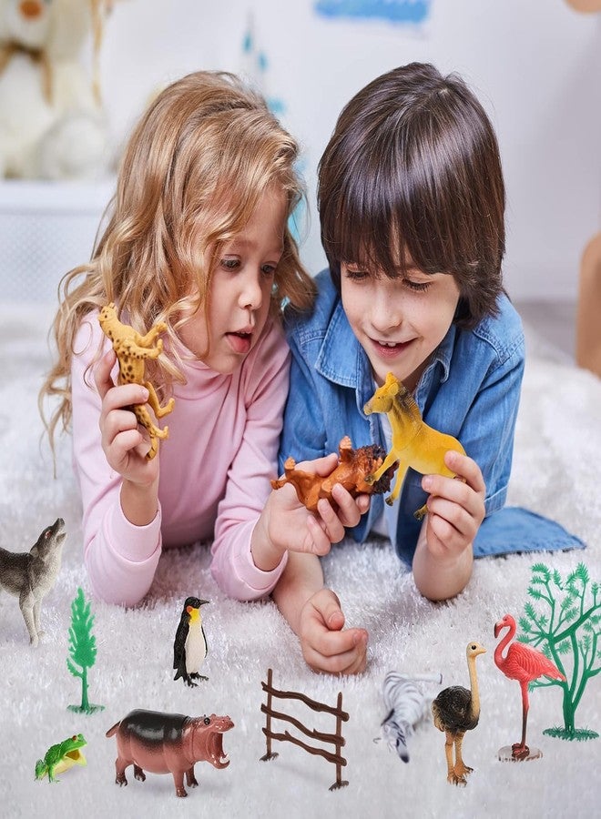 Manos Animal World Safari Toy Set, 6 Piece Wildlife Figures with Fence, Educational Animal Playset for Kids - Image 4